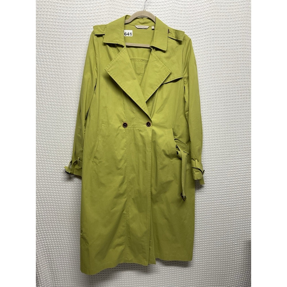 Soft Surroundings Brixton Trench Coat Womens Large Green Fairy Grunge Classic